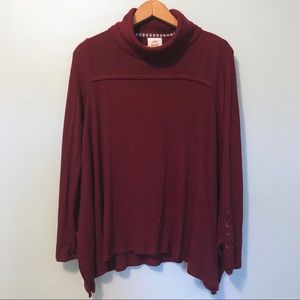 Knox Rose Swing Turtleneck Top